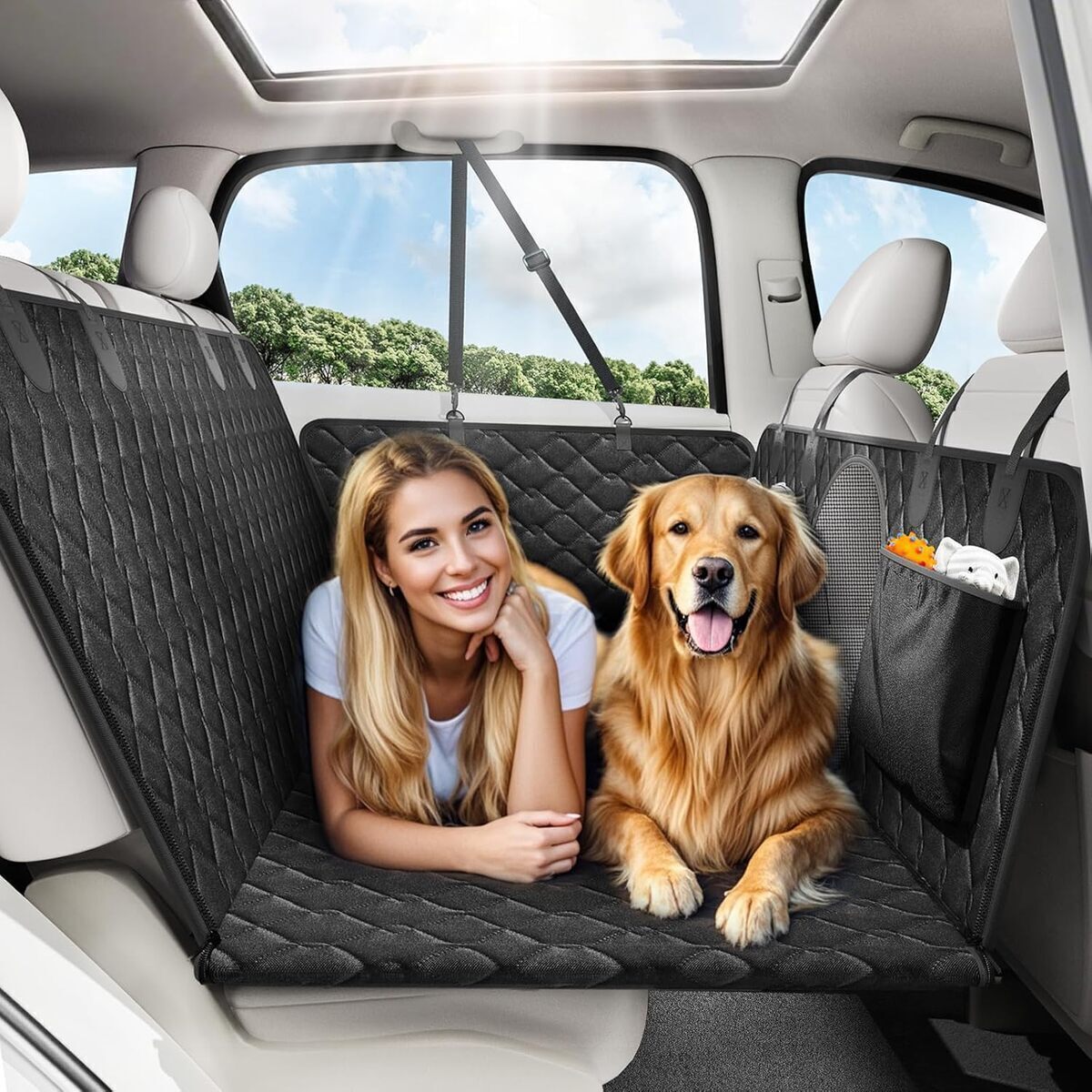Test de la housse Tivray : protection imperméable pour siège arrière voiture