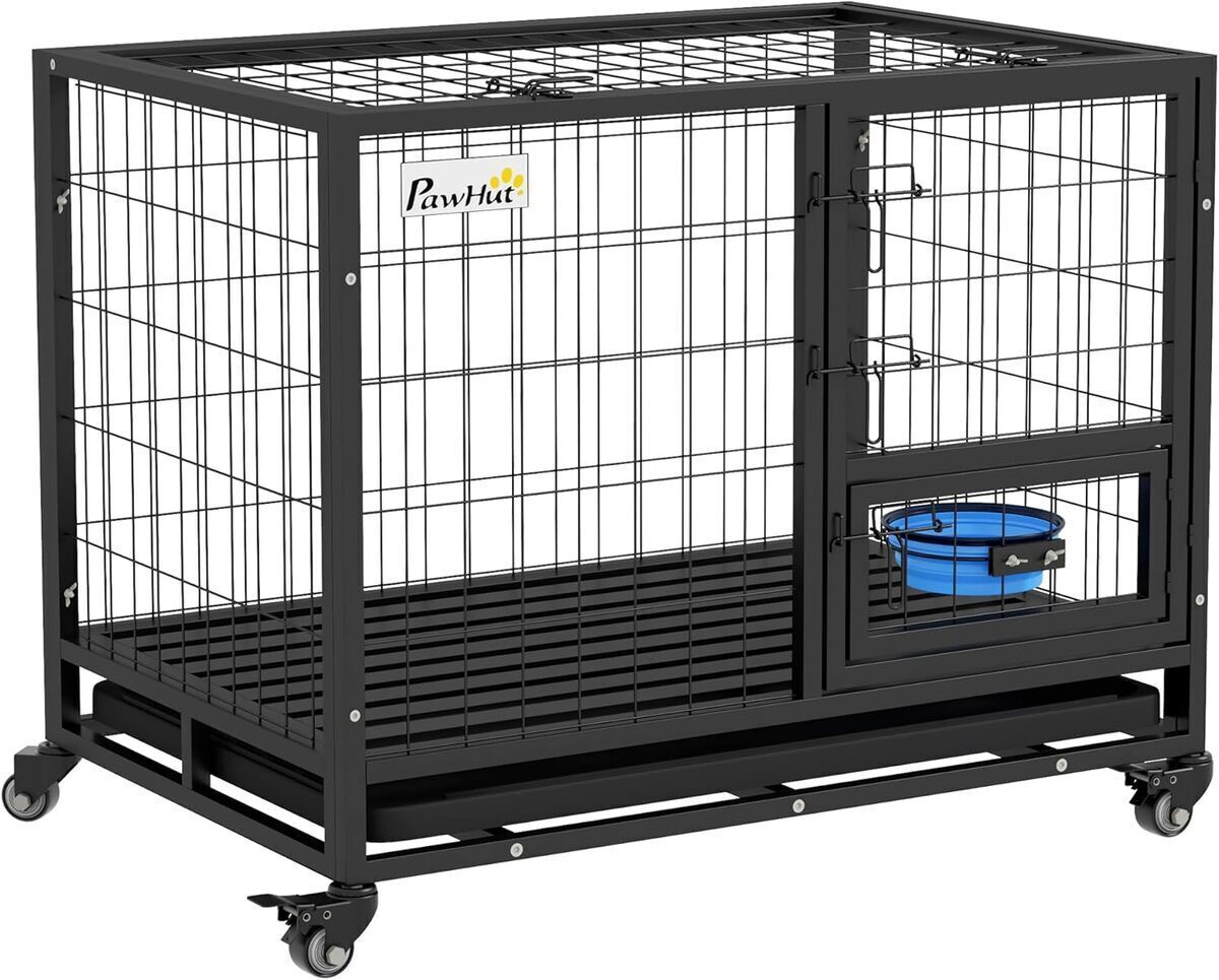 Test de la cage transport PawHut avec roulettes et porte verrouillable