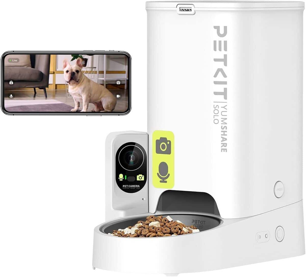 Test du distributeur de croquettes automatique Petkit avec caméra