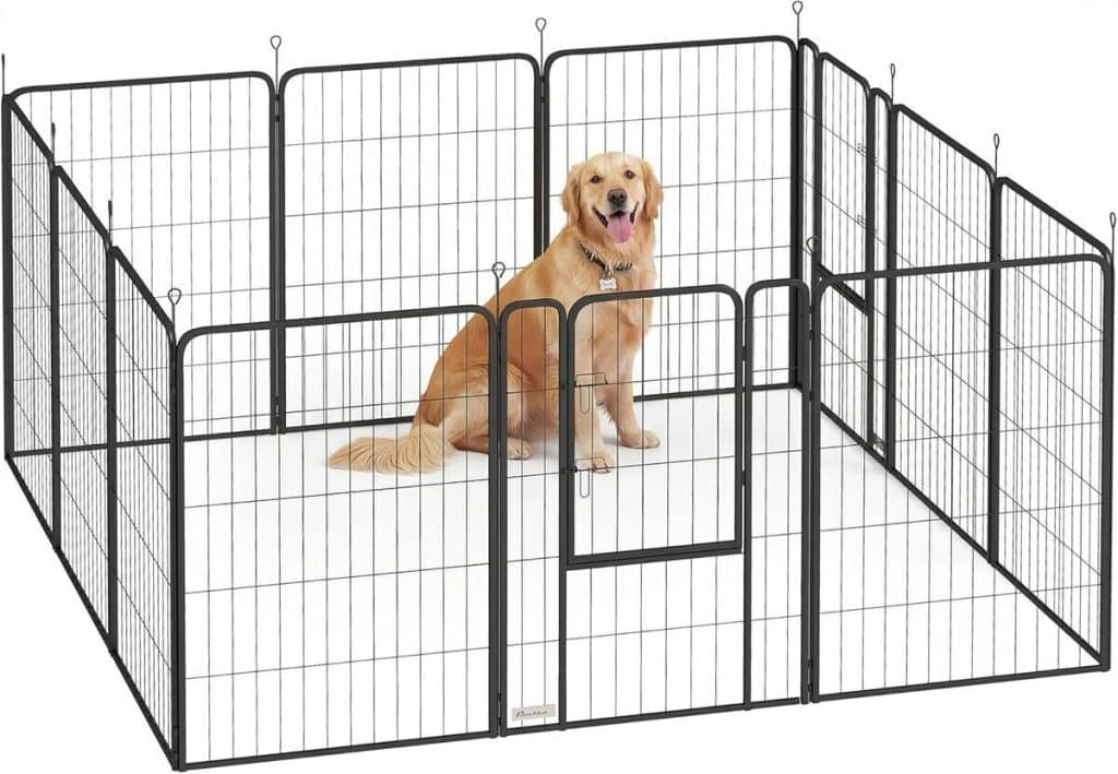 Test : enclos portable pour animaux PawHut 12 panneaux