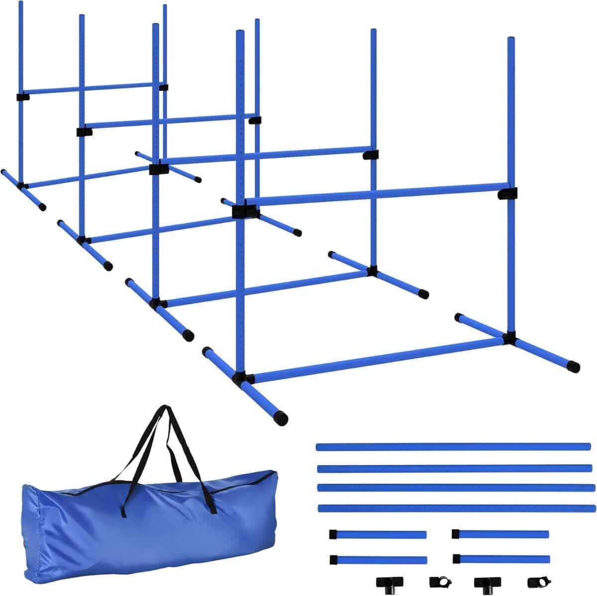 Test : kit agility PawHut avec obstacles réglables et sac de transport