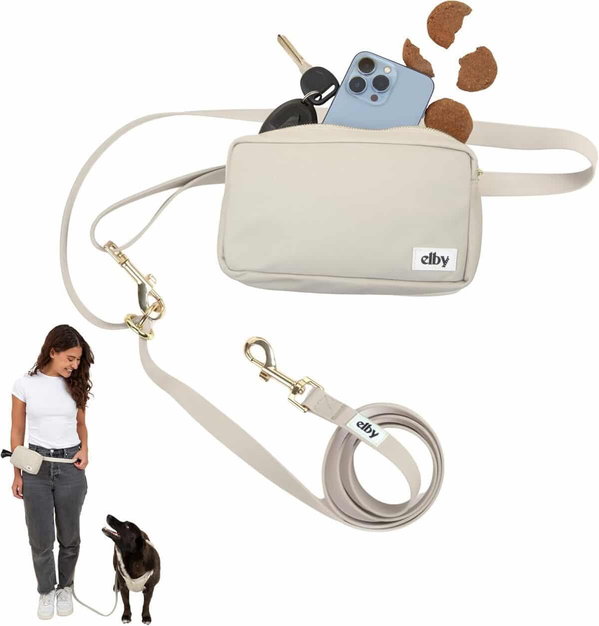 Test de la laisse mains libres elby avec pochette à friandises