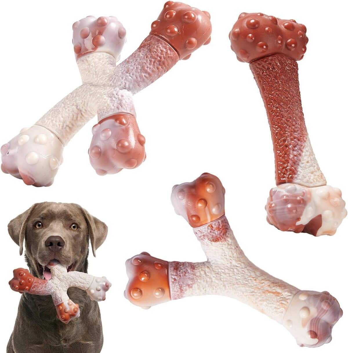 Test du lot de 3 jouets EASTPET pour chiens agressifs : saveur bacon et durabilité