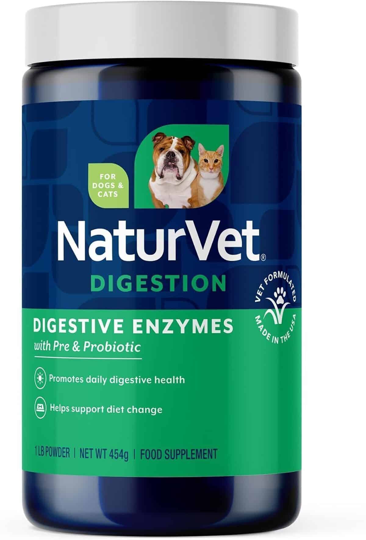 Test : naturVet enzymes digestives et probiotiques 453 g