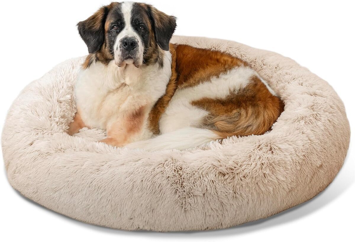Test du coussin apaisant Best Friends by Sheri en fourrure taupe