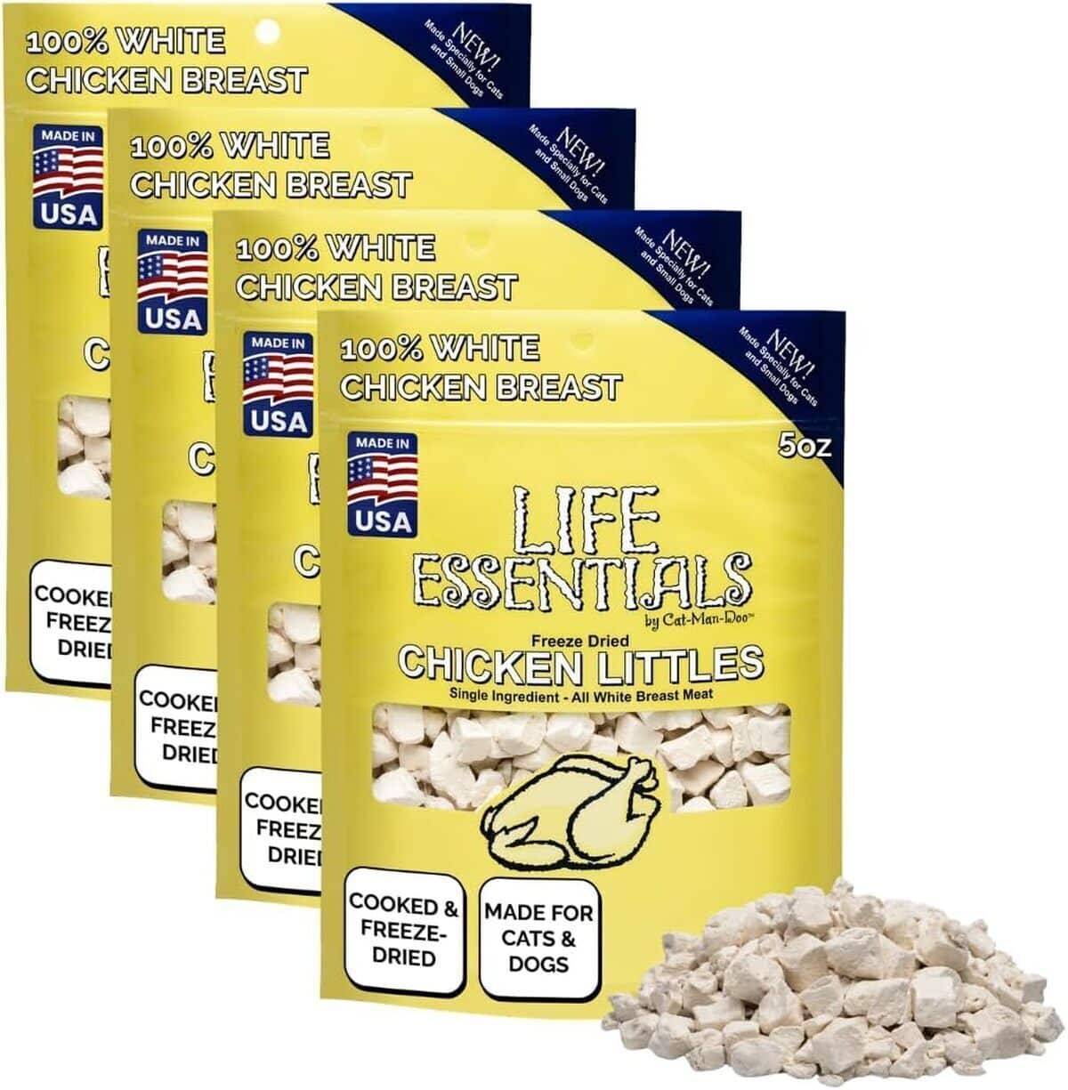 Test du gel vie poulet séché Cat-Man-Doo Essentials Littles 4pk