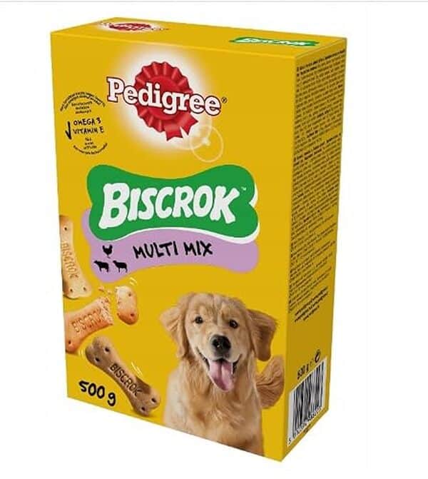 Découvrez notre test complet des friandises Pedigree Biscrok multi mix 12 x 500 g : composition, avantages et avis pour votre chien.
