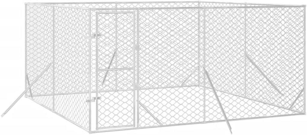 Test : chenil d'extérieur vidaXL 4x4x2 m en acier galvanisé