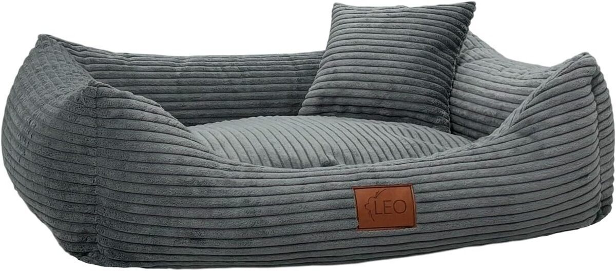 Test du lit pour chien Leo4dog en velours côtelé XXL 130x100