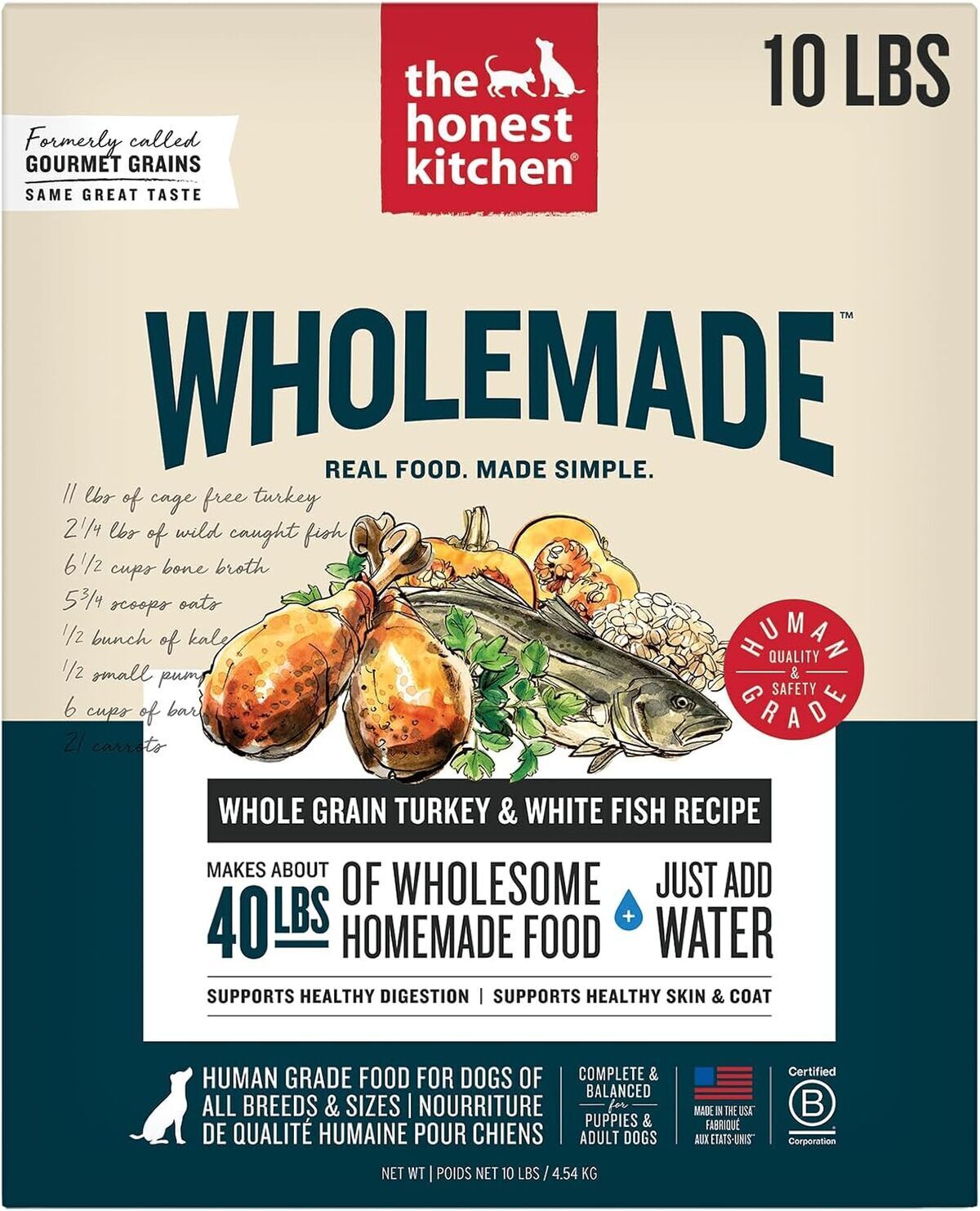 Test : honest Kitchen Gourmet Grains pour chien à la dinde 4, 5 kg