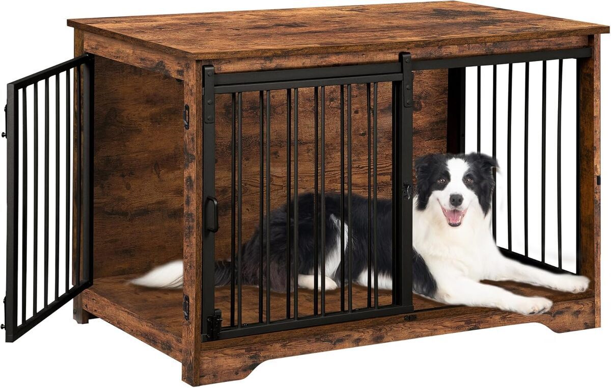 Test : hzuaneri cage pour chien DFC02301B marron rustique 100 cm